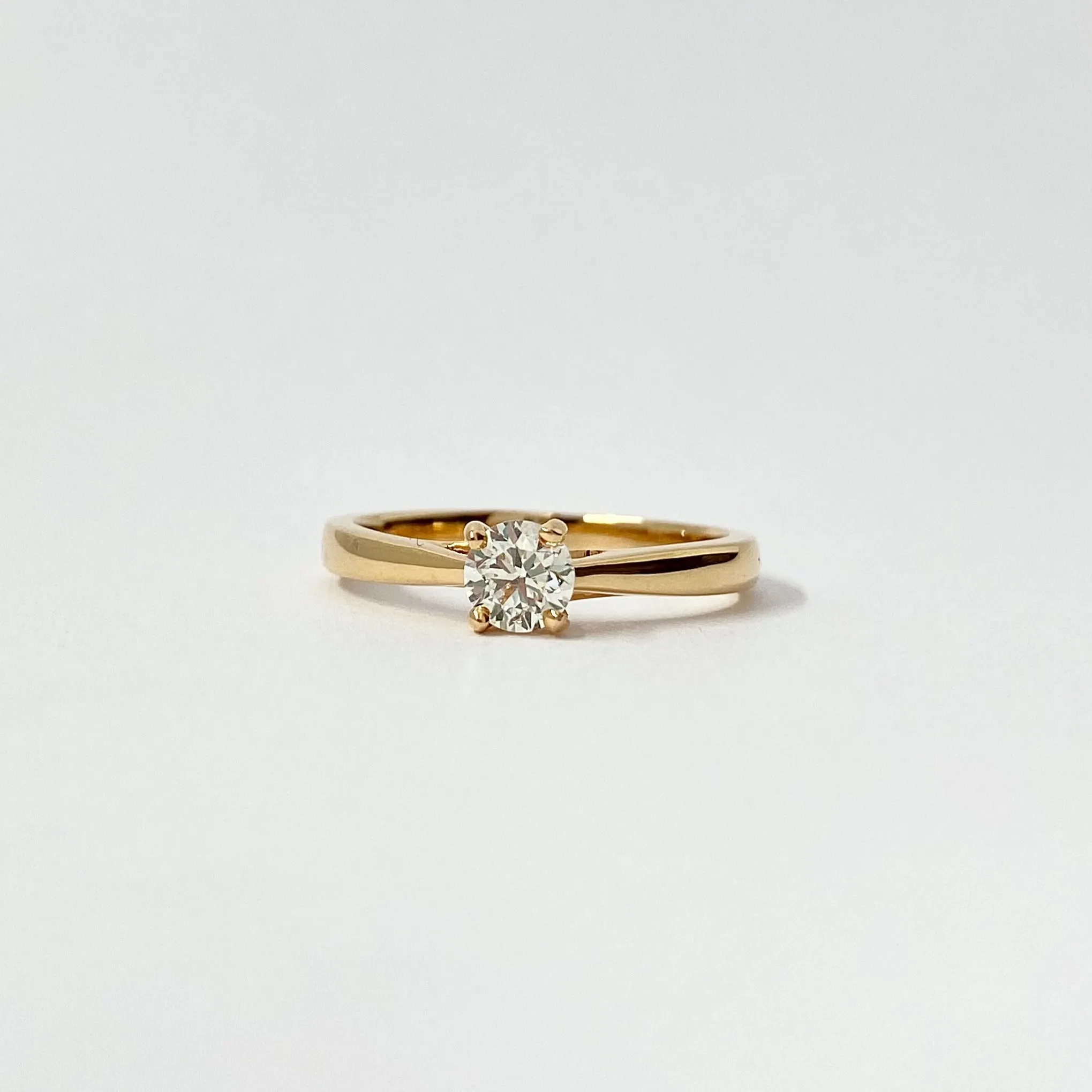 Rose Gold Round Solitaire Diamond Ring