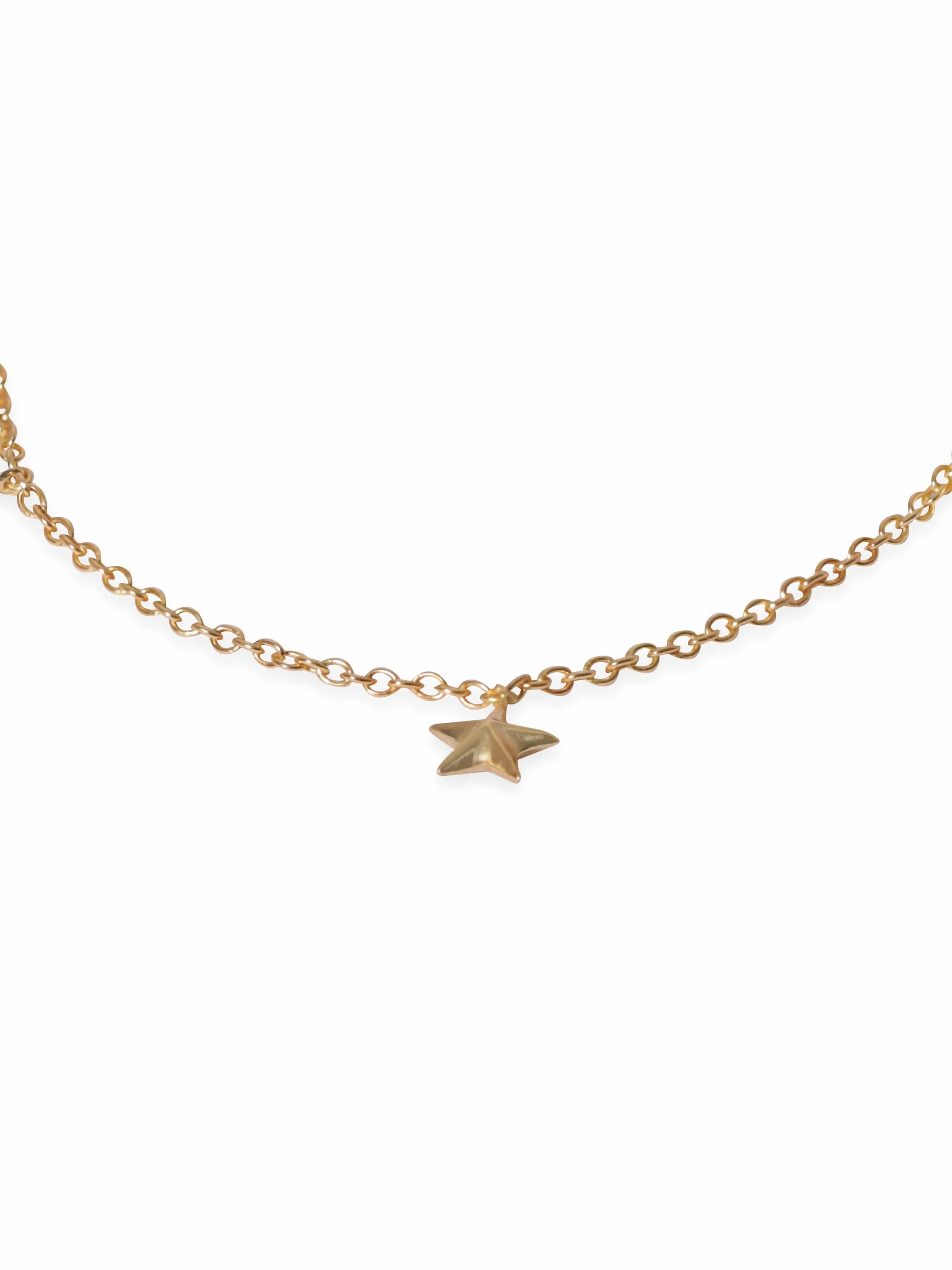 Rubans 22K Gold plated 925 Sterling Silver Star Charm minimal Bracelet