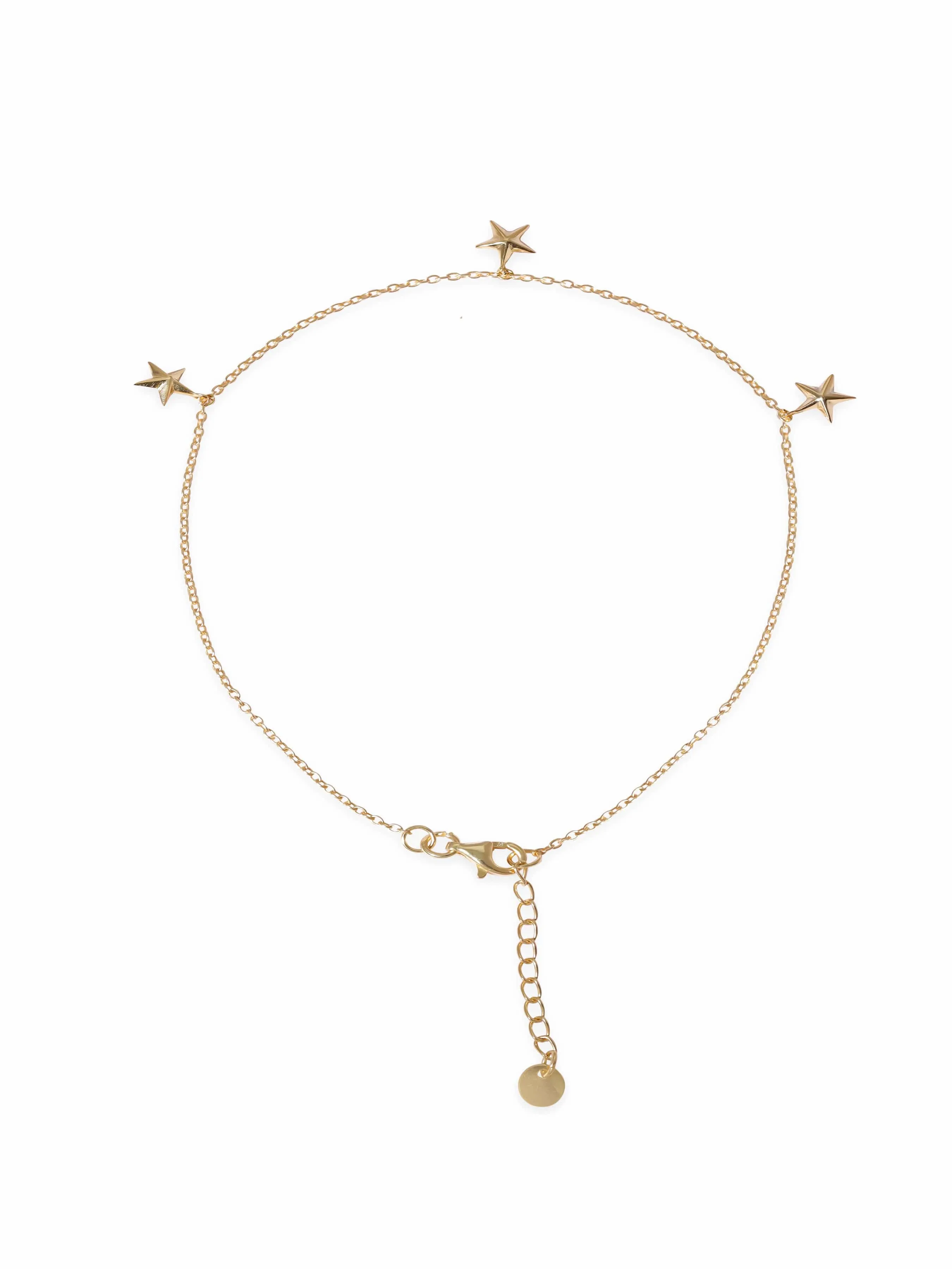 Rubans 22K Gold plated 925 Sterling Silver Star Charm minimal Bracelet