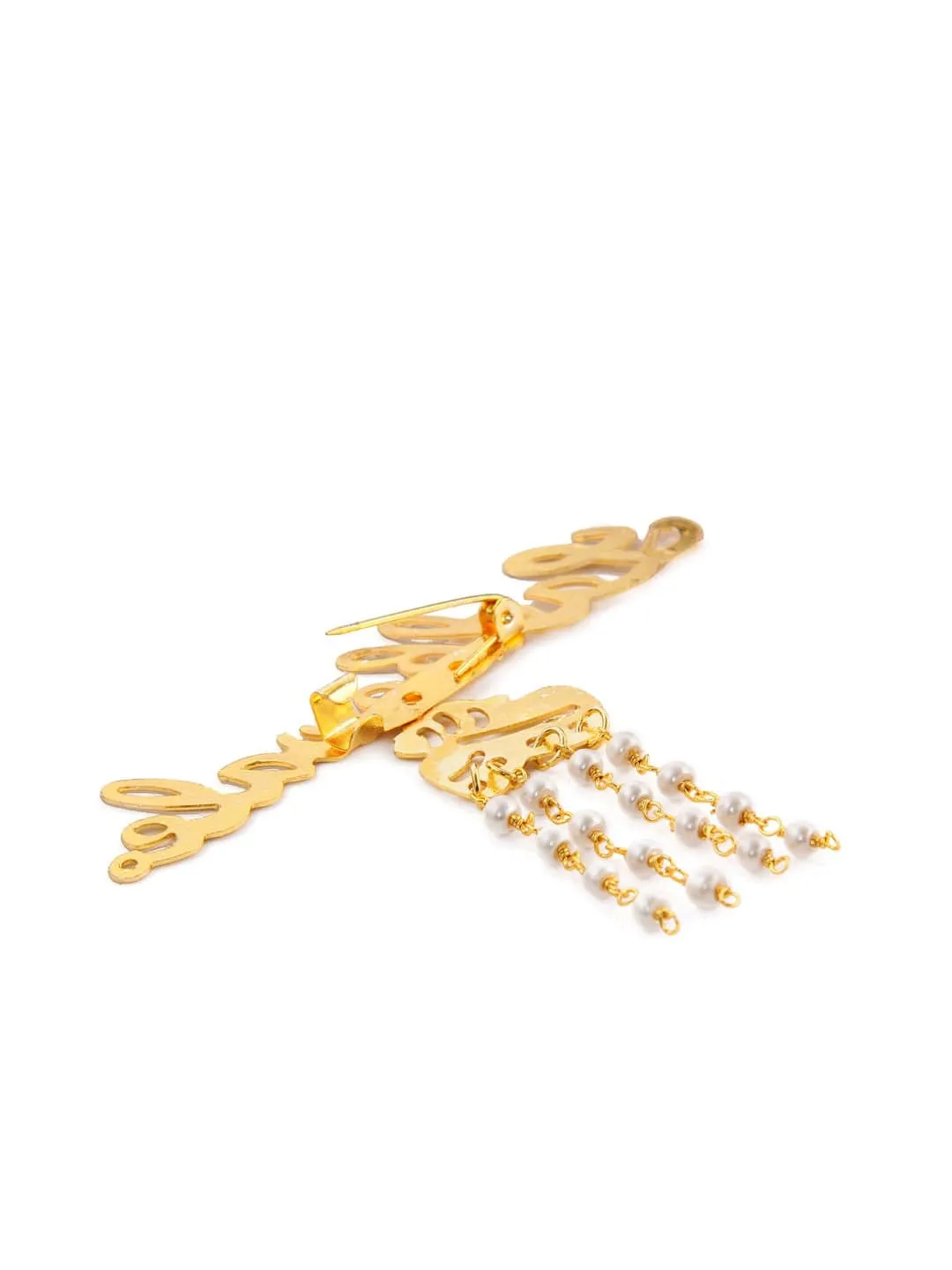 Rubans Set Of 2 Gold-Toned White Pearls Brooch