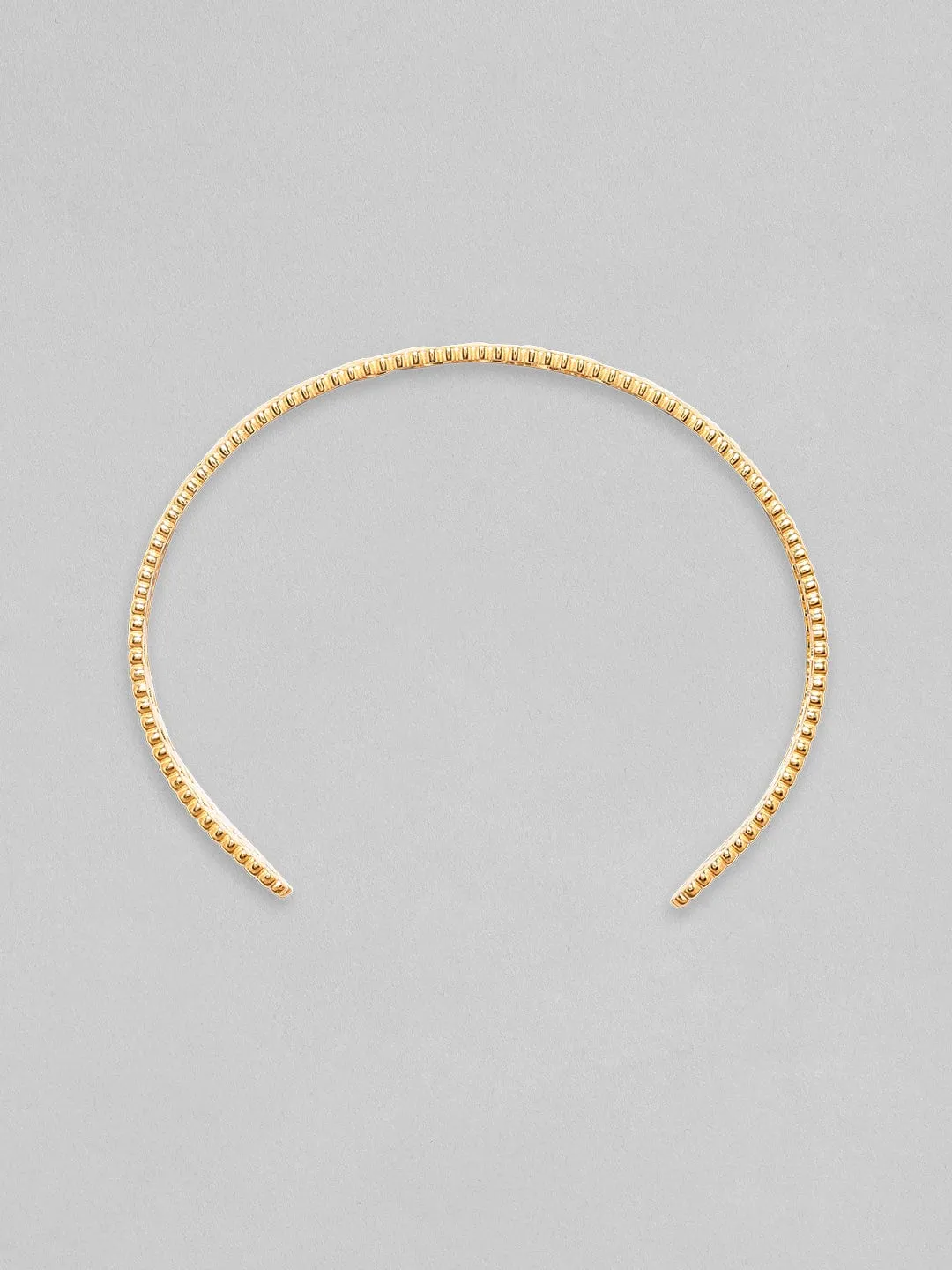 Rubans Voguish 18K Gold Plated Minimal Leaf Texture Waterproof Bracelet