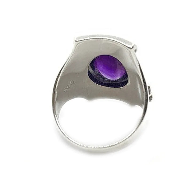 Saddle Amethyst Bohemian Ring