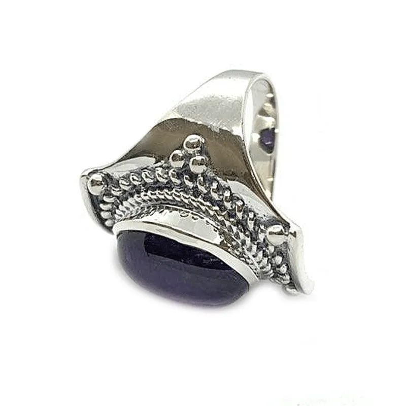 Saddle Amethyst Bohemian Ring