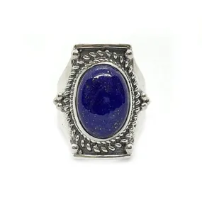 Saddle Lapis Lazuli Bohemian Ring