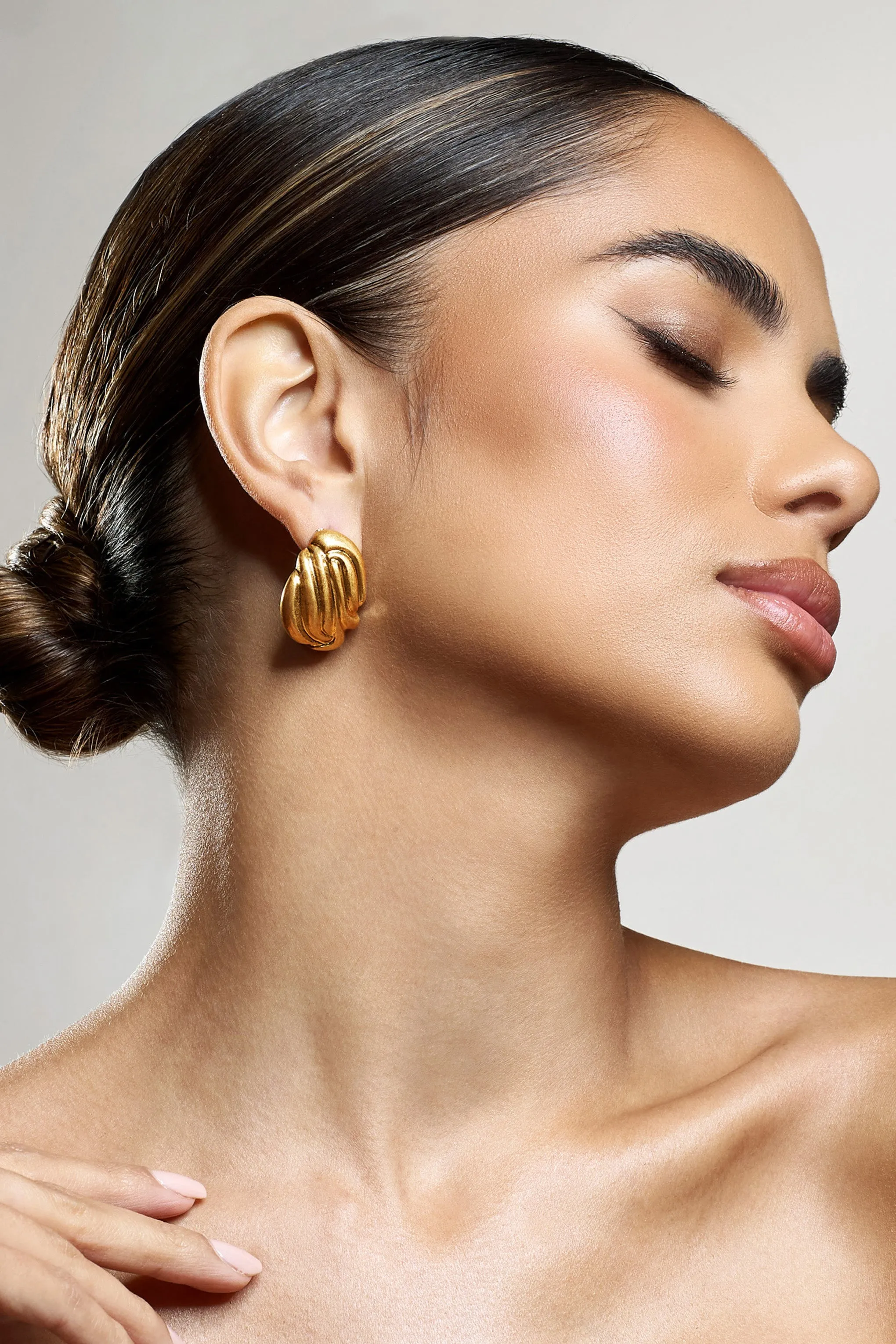 Safa | Gold Abstract Earrings