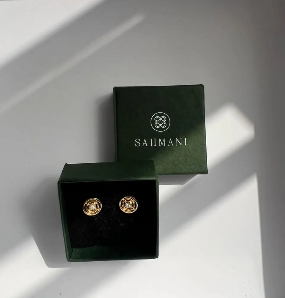 SAHMINA Inner Circle Diamond  Stud Earrings