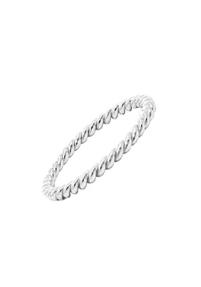 Sethi Couture 18K White Gold Twisted Rope Band