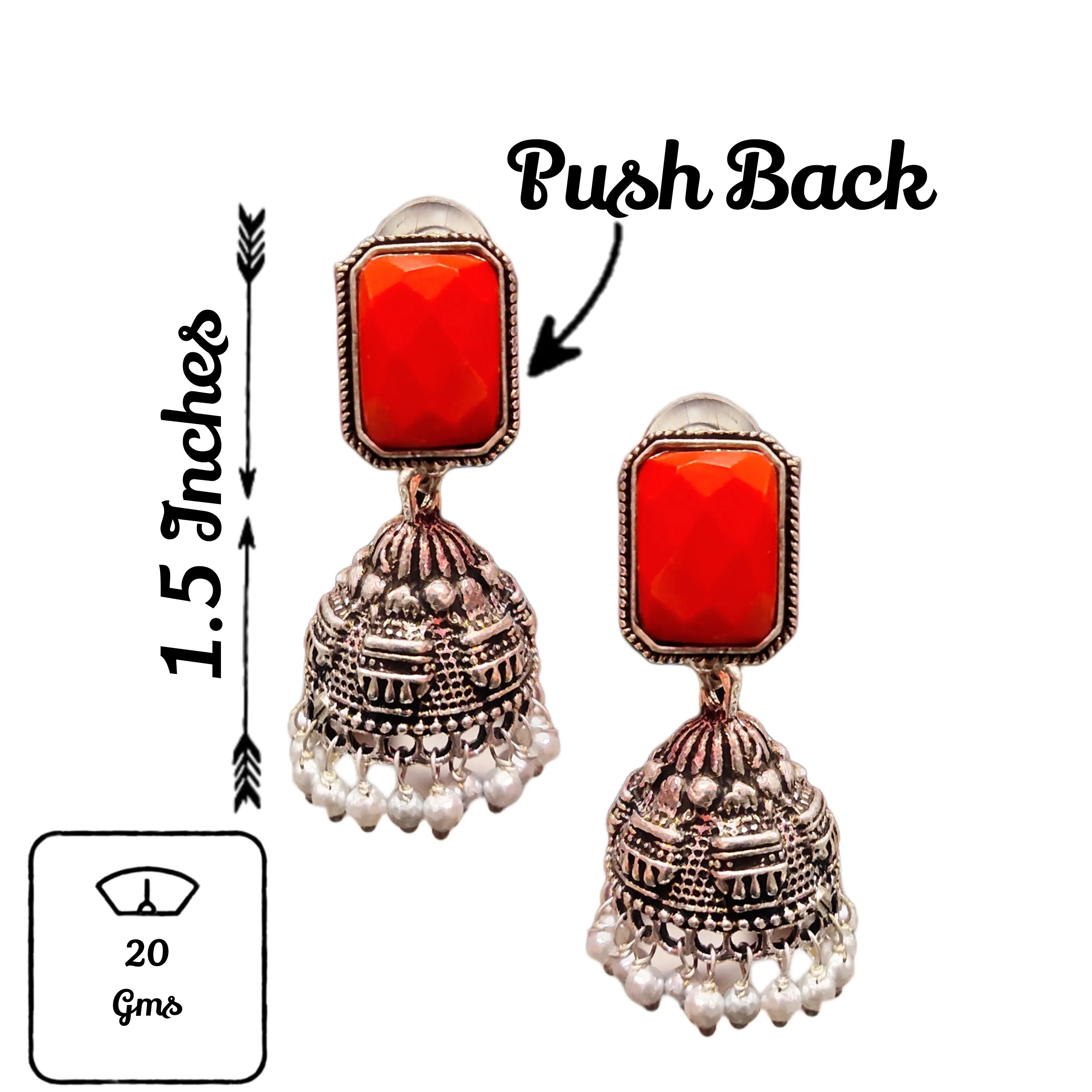 Shimmer with Style: Unveiling the Beauty of Oxidized Jermon Silver Jhumka Earrings by Asp Fashion Jewellery