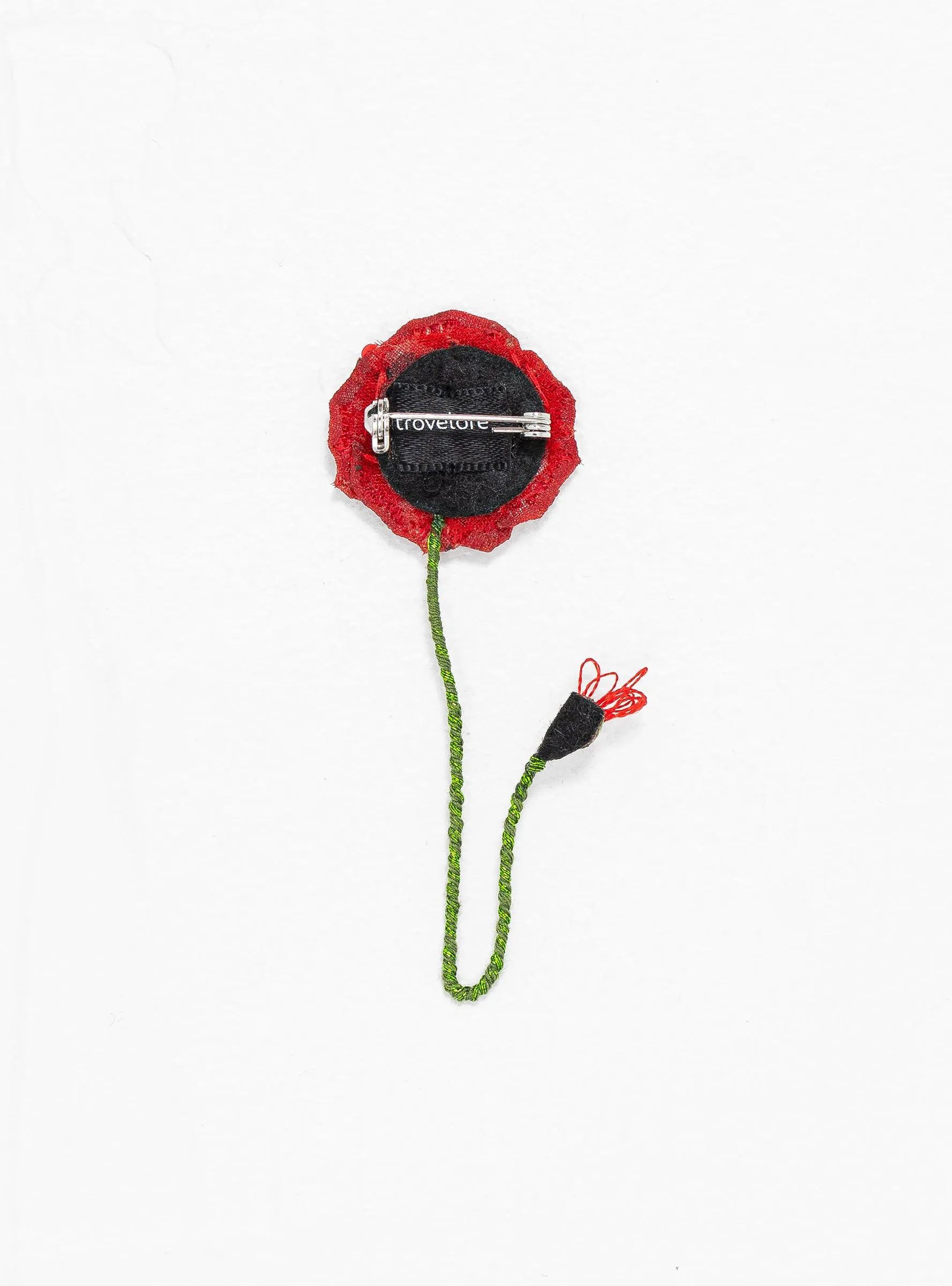 Shirley Poppy Brooch Red & Green