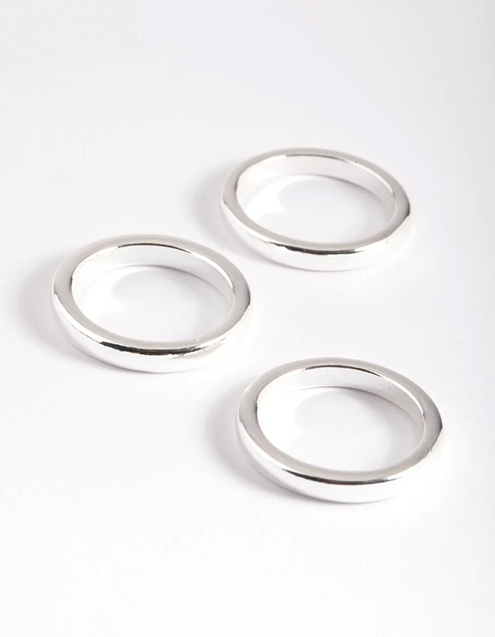 Silver Plated Triple 3mm Band Ring