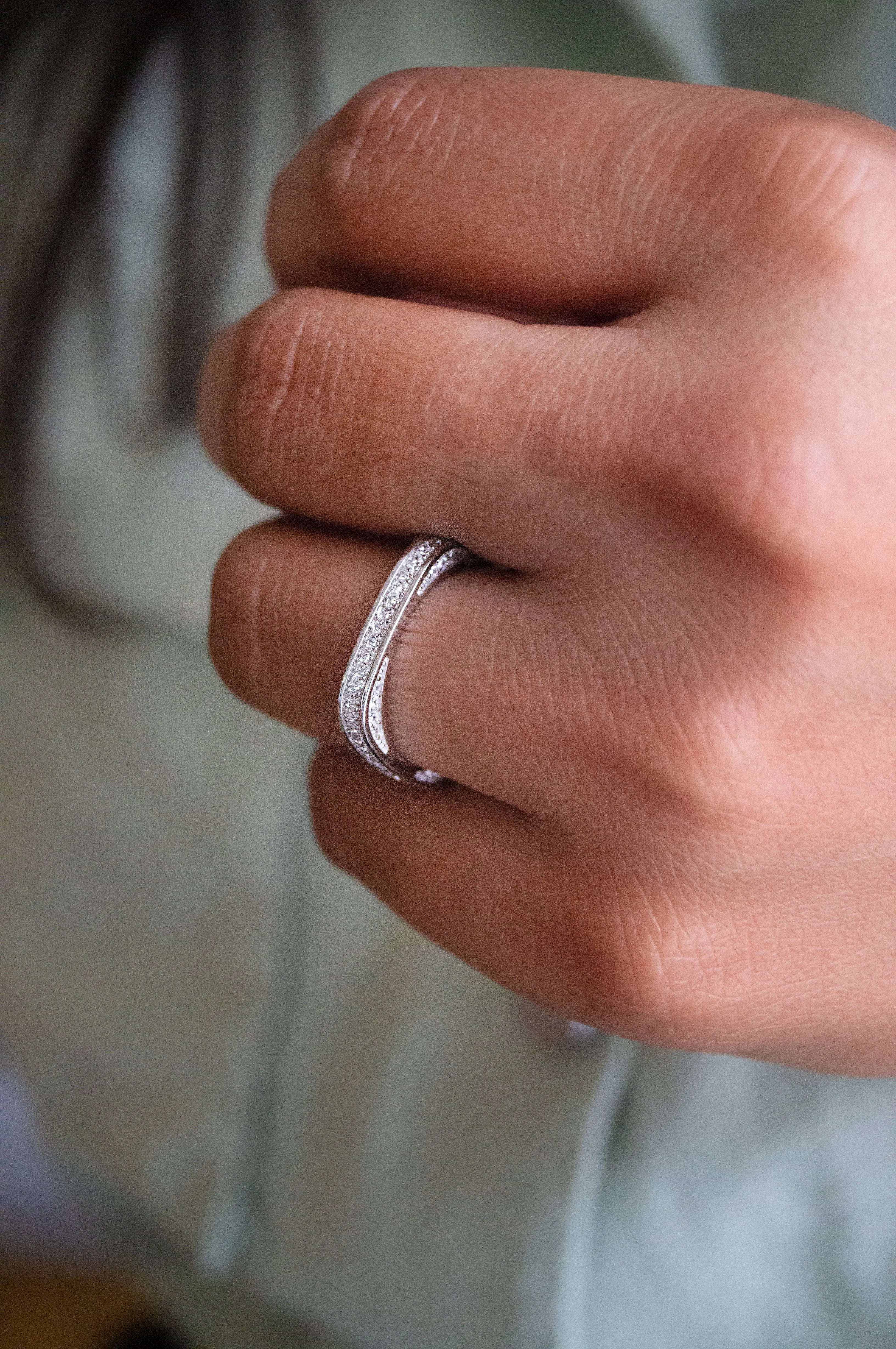 Square Or Circle Sterling Silver Ring