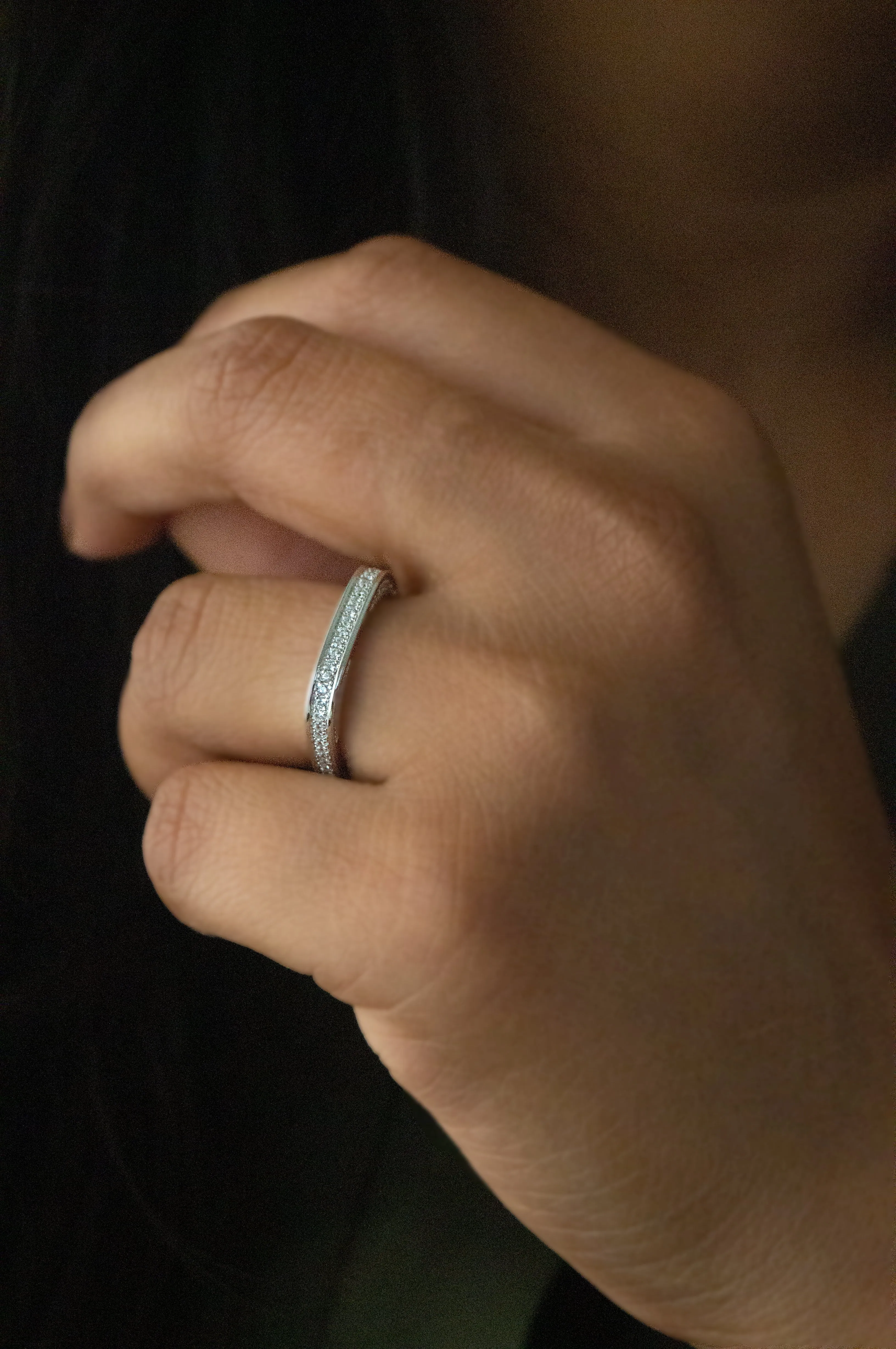 Square Or Circle Sterling Silver Ring