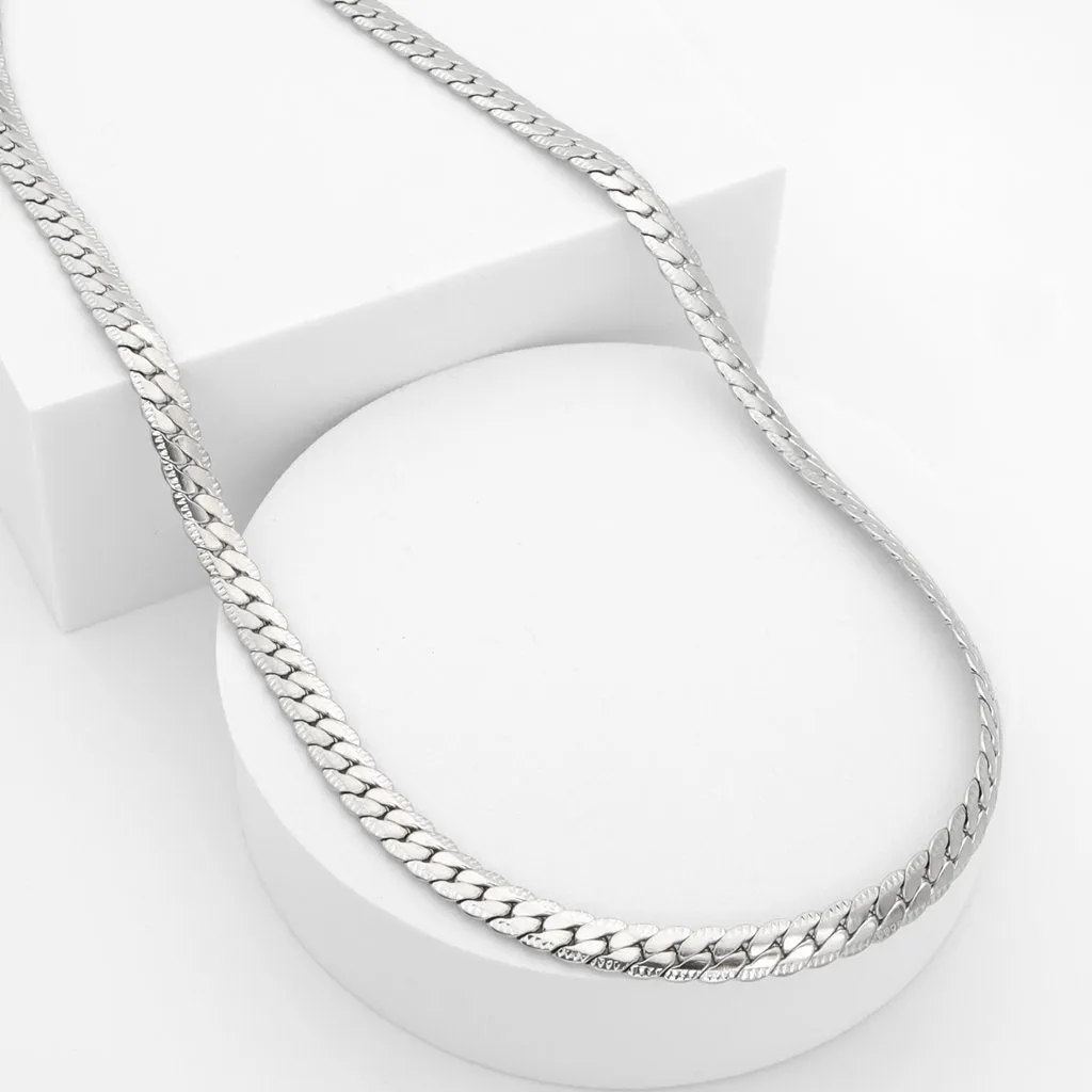 Stainless Steel 6mm Pattern Link Chain Necklace