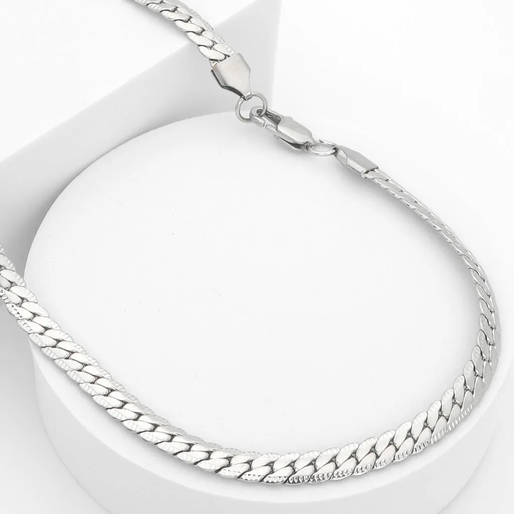 Stainless Steel 6mm Pattern Link Chain Necklace