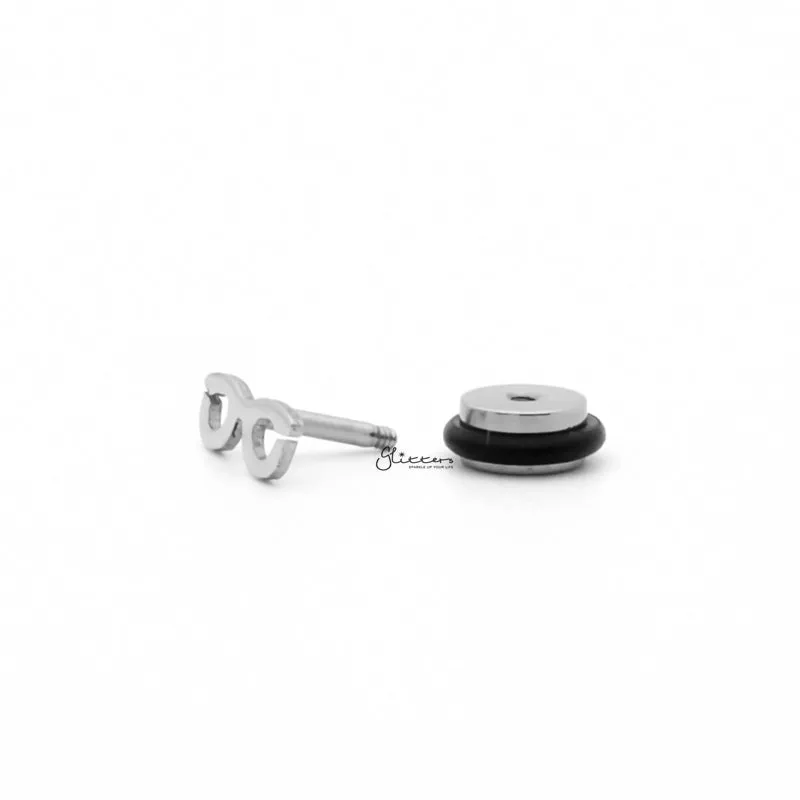 Stainless Steel Glasses Fake Plug Earring