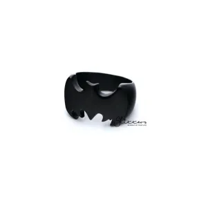 Stainless Steel Glossy Batman Casting Men's Rings - Black