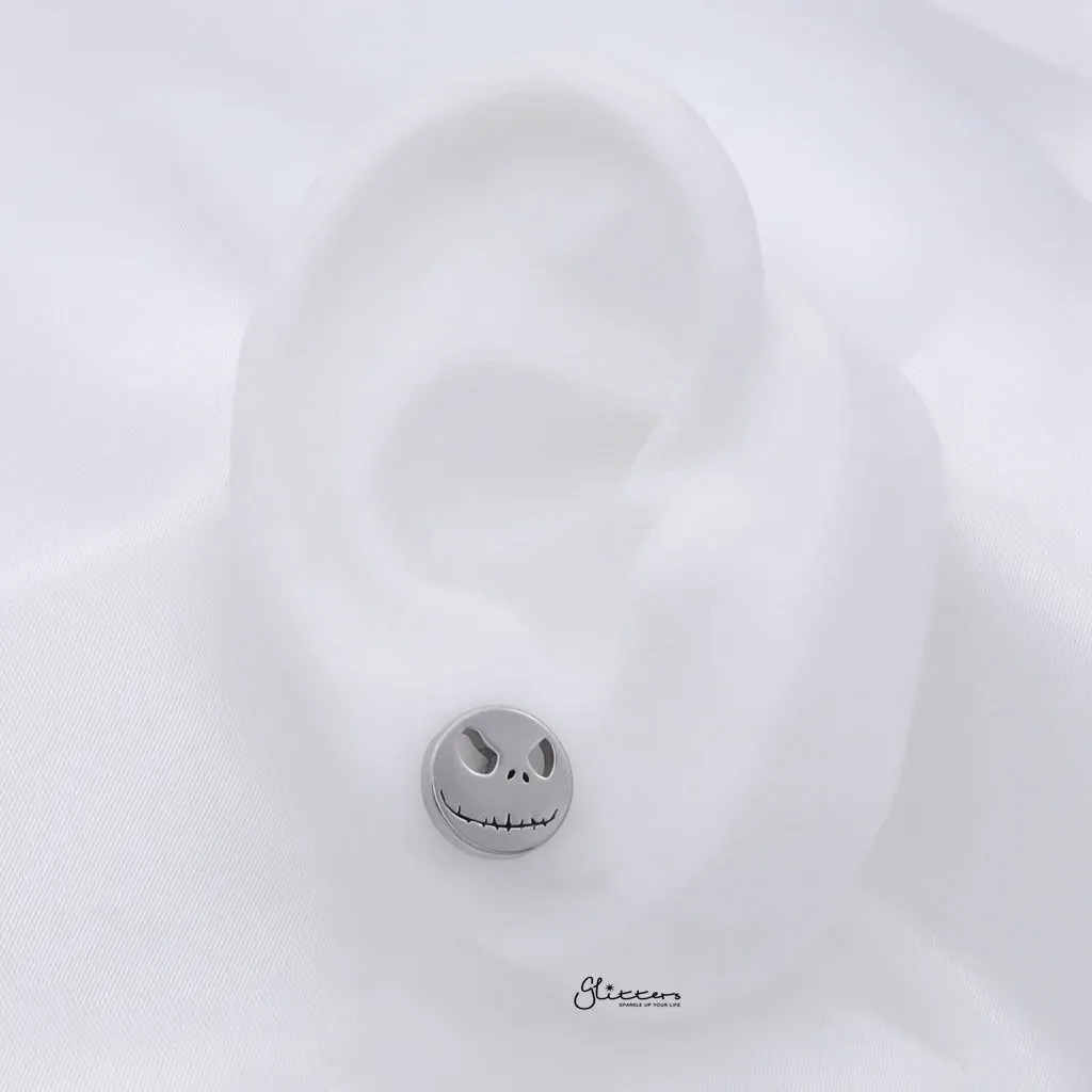 Stainless Steel Jack Skellington Fake Plug - Silver