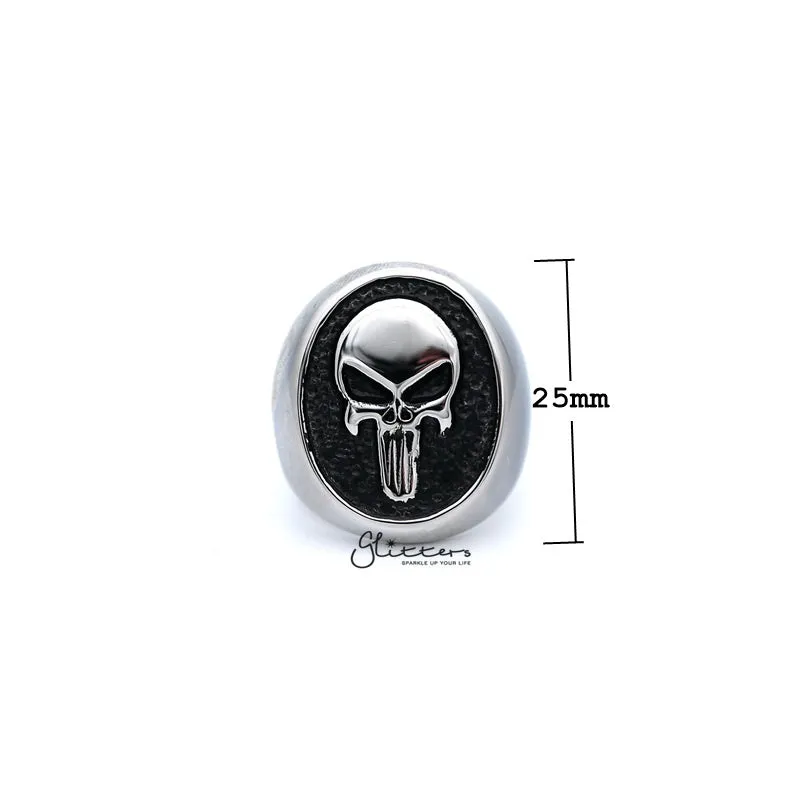 Stainless Steel Punisher Skull Casting Men's Rings