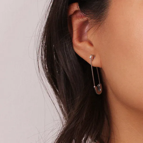 Stainless Steel Safety Pin Earrings