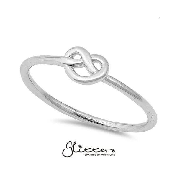 Sterling Silver Love Knot Women's Rings