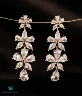 The Fleur Cocktail Silver Earrings