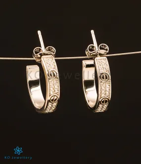 The Jazz Sparkle Silver Hoops