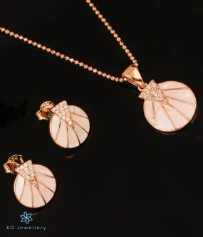 The Seashell Silver Rosegold Pendant Set