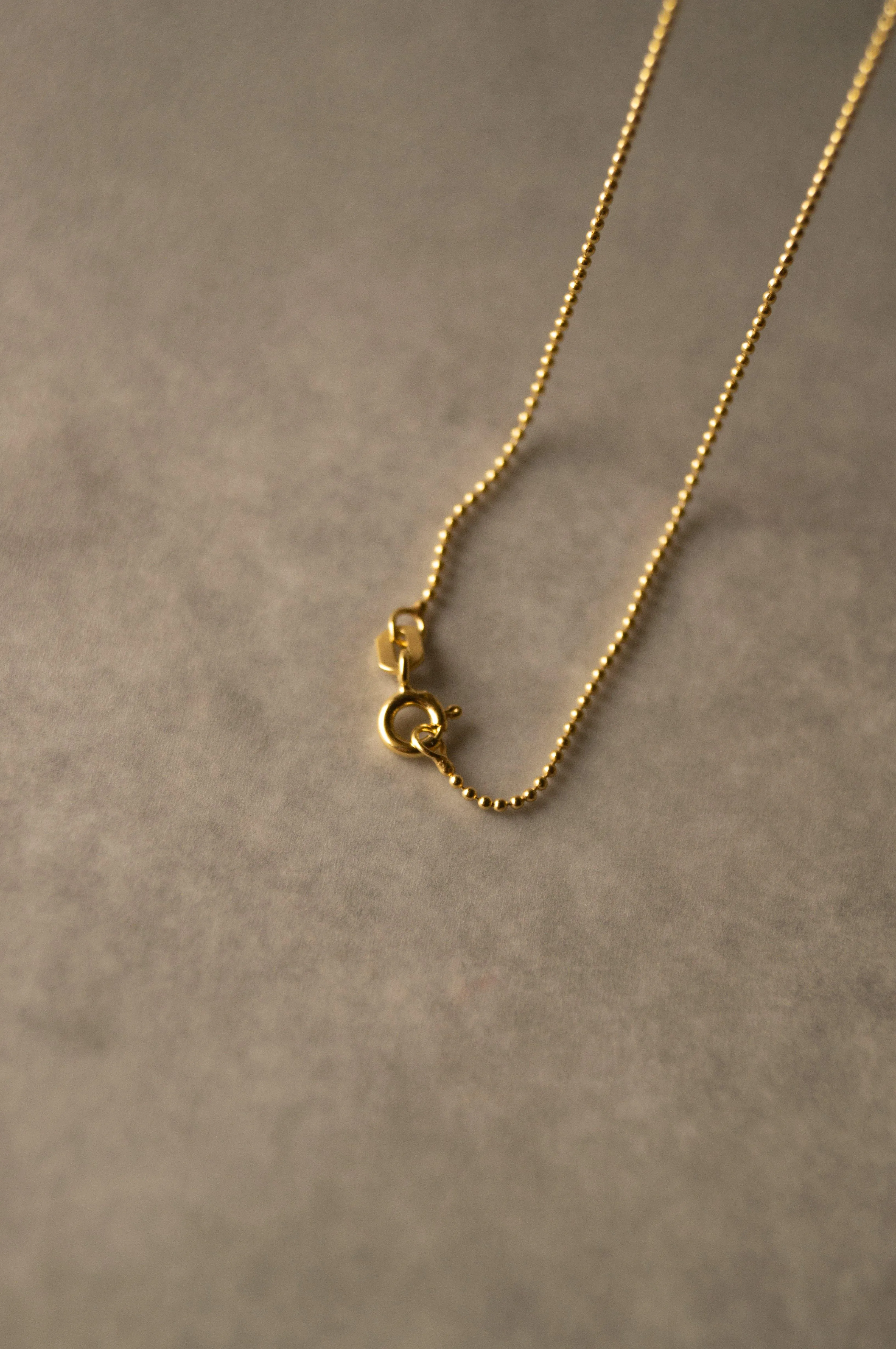 Tiny Balls Delicate Gold Plated Sterling Silver Chain