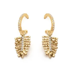 Tulsi Leaf Hoop Earrings