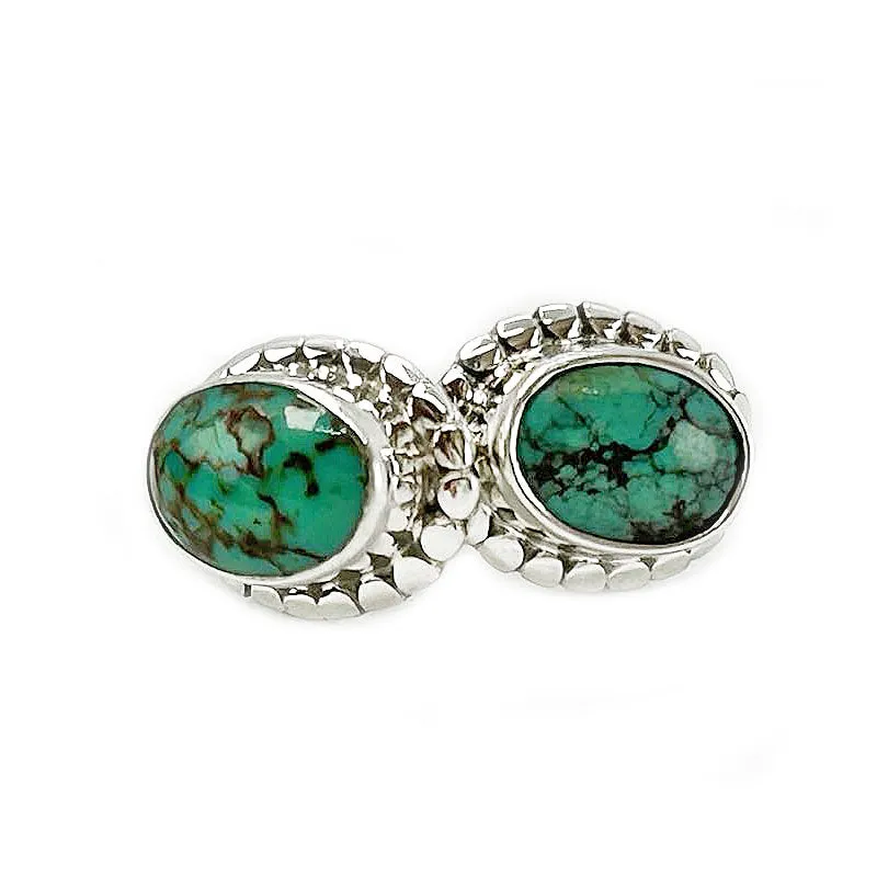 Turquoise Boho Stud Earrings