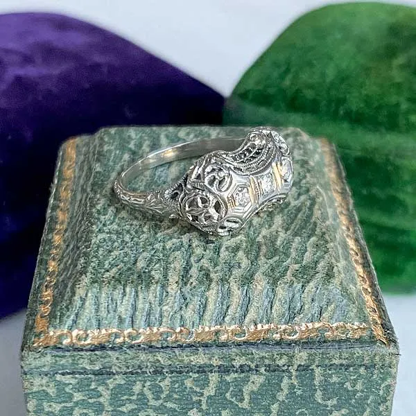 Vintage Filigree Diamond Ring