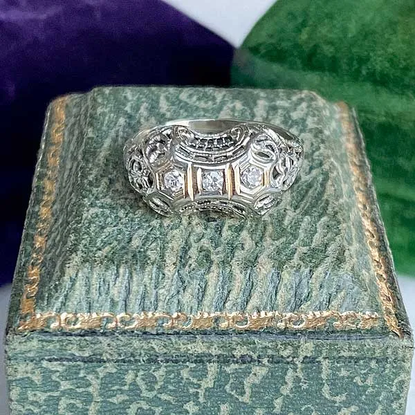 Vintage Filigree Diamond Ring