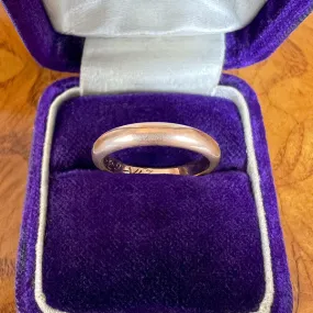 Vintage Half Round Wedding Band Ring